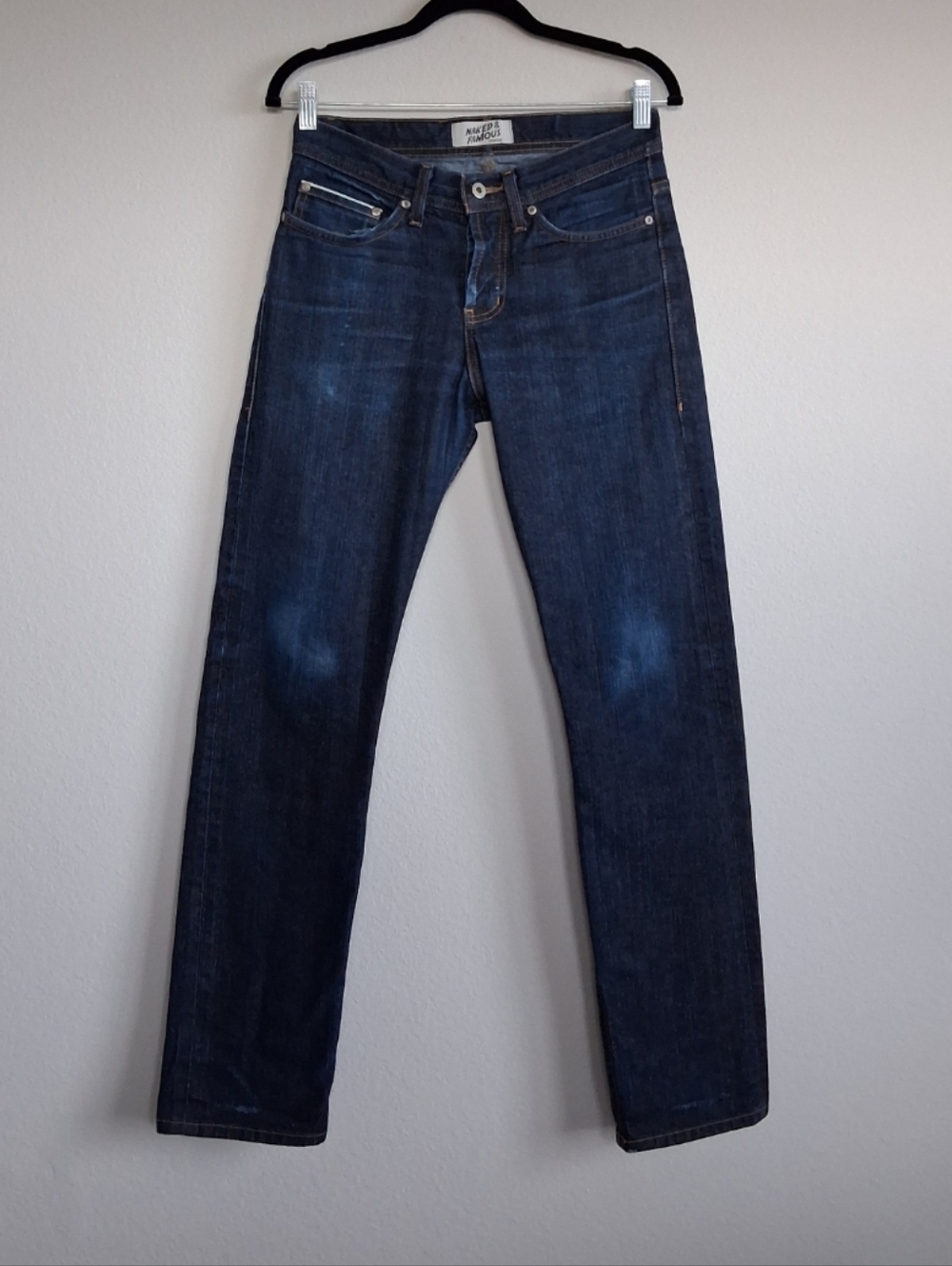 Naked & Famous Left Hand Twill Weird Guy Selvedge Denim Jeans Indigo